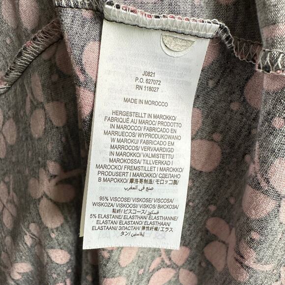 Boden Hattie Clover Print Jersey Sz 8P Black Pink A-Line Long Sleeve Dress - Picture 8 of 8